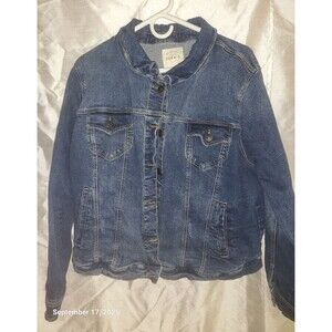 TORRID Women’s Blue Denim Distressed Faded Jacket Size 2 (Plus Size)
